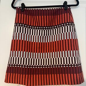 Ann Taylor Orange Red Mini A-Line Skirt